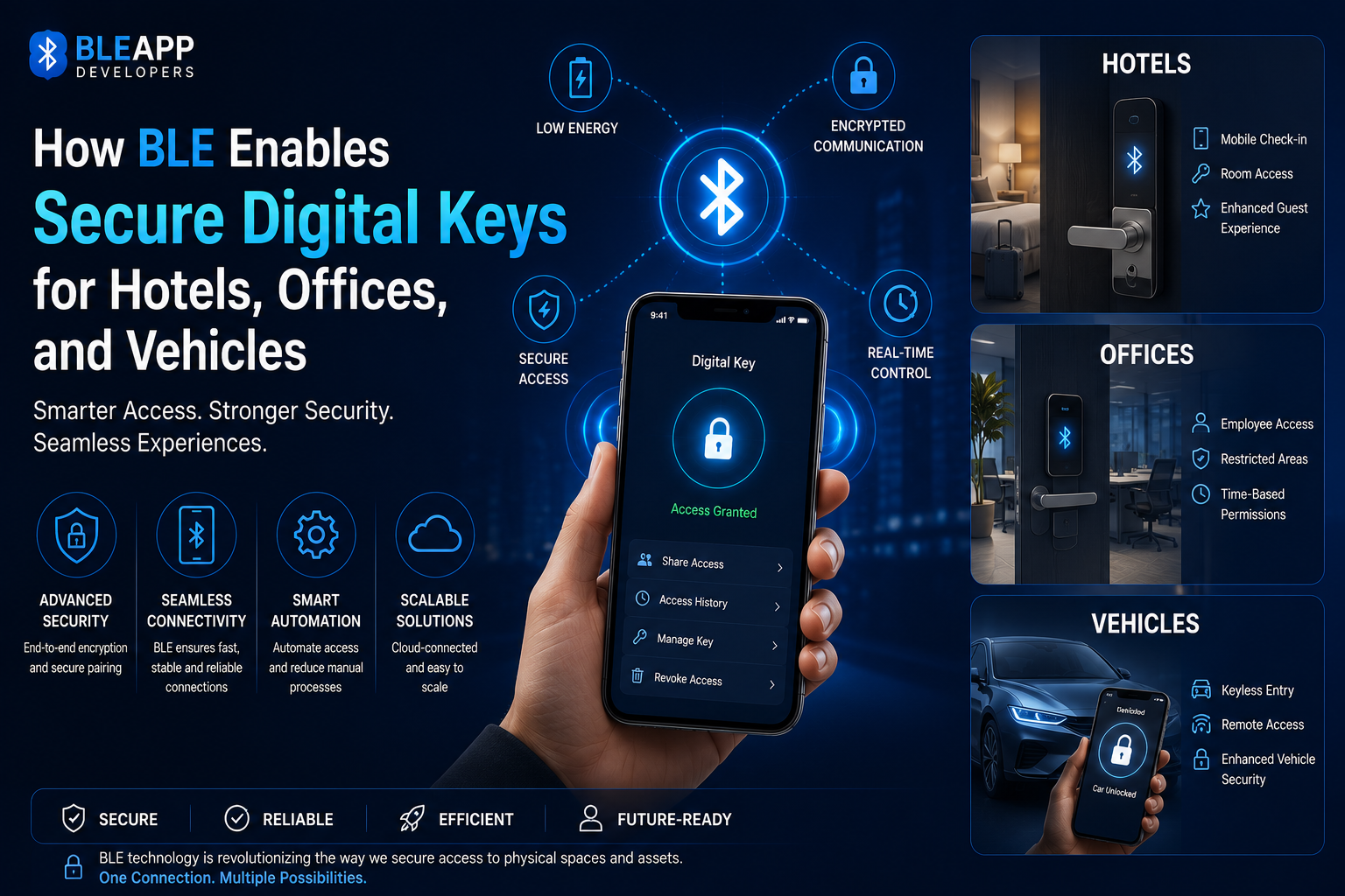 How BLE Enables Secure Digital Keys for Hotels, Offices, and Vehicles