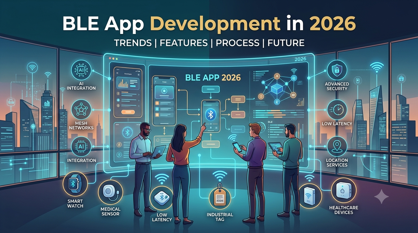 BLE App Development in 2026: Trends, Features, Process & Future of Bluetooth Apps
